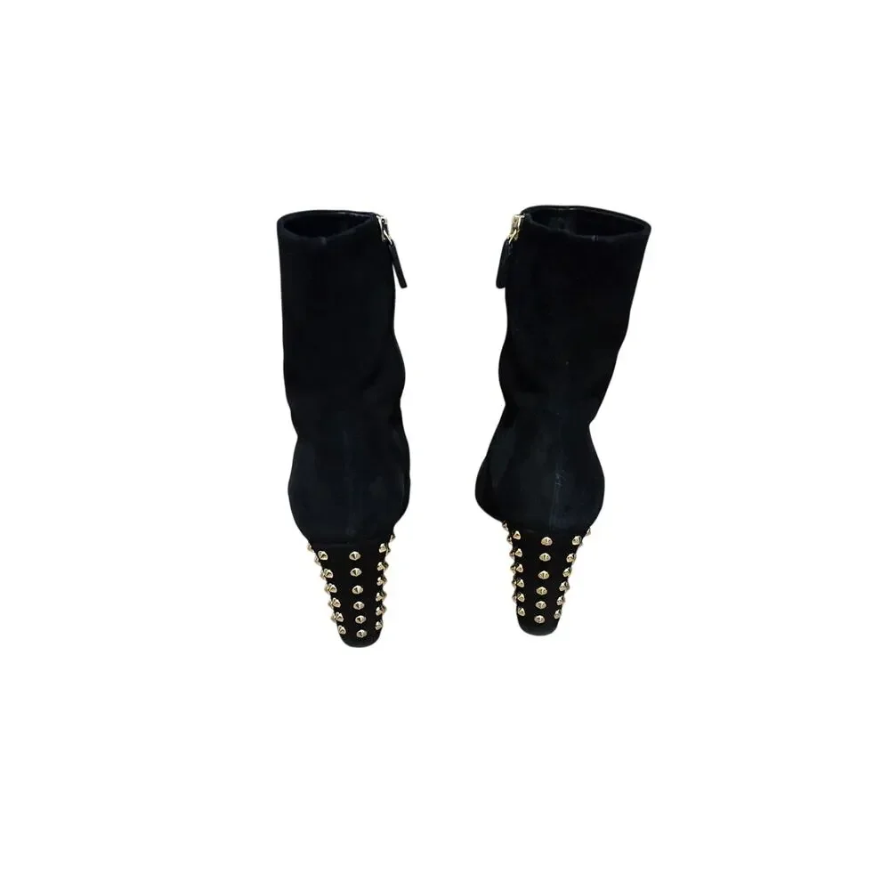 Gucci Melville Black Suede‎ Spike Nero Kid Scamosciato Boots IT 38.5 US 8.5